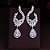 Brinco Noiva Pedra Zirconia Prata Festa Gota Luxo Grande - Imagem 2