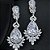 Brinco Noiva Zirconia Prata Festa Debutante Luxo Pendurado - Imagem 3