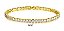 Pulseira Bracelete Riviera Zircônia Noiva Dourada Debutante - Imagem 2