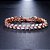 Pulseira Bracelete Rosê Gold Com Zircônia Noiva Debutante - Imagem 1