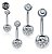 Piercing De Umbigo Com 2 Pedras Titânio Pequeno - Imagem 6