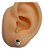 Brinco Infantil Tarraxa Baby Dourado F Ouro 18k - 3 Pares - Imagem 3