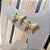 Brinco Pedra Zirconia Dourado Banhado A Ouro Borboleta - Imagem 2