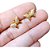 Brinco Pedra Zirconia Dourado Banhado A Ouro Borboleta - Imagem 1