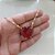 Colar Tiffan Coração Grande Pedra Zirconia Vermelho Marsala - Imagem 6