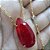 Colar Tiffan Zirconia Craquelada Vermelho Gota Semijoia - Imagem 5