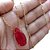 Colar Tiffan Zirconia Craquelada Vermelho Gota Semijoia - Imagem 1