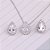 Conjunto Colar Brinco Noiva Pedra Zirconia Prata Dourad Gota - Imagem 12