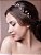 Tiara Arranjo Grinalda Cabelo Noiva Pérola Fio Strass Brilho - Imagem 4