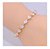 Pulseira Bracelete Dourada Com Zircônia Noiva Debutante Gota - Imagem 7