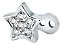 Piercing Microdermal Zirconia Pedra Coração Estrela Cruz Flo - Imagem 6