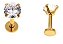 Piercing Tragus Helix Labret Dourado Pedra Zirconia 2 3 4 Mm - Imagem 10