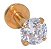 Piercing Tragus Helix Labret Dourado Pedra Zirconia 2 3 4 Mm - Imagem 4