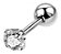 Piercing Tragus Cartilagem Ponto De Luz Zirconia 2 3 4 5 Mm - Imagem 1