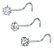 Piercing Nariz Nostril Estrela Pedra Zirconia 3mm Pt De Luz - Imagem 1