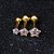 Piercing Tragus Helix Flat Cartilagem Mini Estrela 3 4 5 Mm - Imagem 13