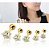 Piercing Tragus Helix Flat Cartilagem Mini Estrela 3 4 5 Mm - Imagem 1