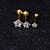 Piercing Tragus Helix Flat Cartilagem Mini Estrela 3 4 5 Mm - Imagem 5