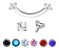 Piercing Sombracelha Banana Aço Cirúrgic Pedra Zircônia 3 Mm - Imagem 4
