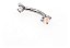 Piercing Sombracelha Banana Aço Cirúrgic Pedra Zircônia 3 Mm - Imagem 10