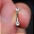 Piercing Sombracelha Banana Aço Cirúrgic Pedra Zircônia 3 Mm - Imagem 7