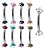 Piercing Sombracelha Banana Aço Cirúrgic Pedra Zircônia 3 Mm - Imagem 5