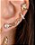 Piercing Falso Fake Dourado Pedra Zirconia Andorinha Pássaro Folheado A Ouro 18k Para Orelha E Cartilagem - Imagem 3