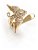Piercing Falso Fake Dourado Pedra Zirconia Andorinha Pássaro Folheado A Ouro 18k Para Orelha E Cartilagem - Imagem 1