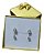 Dupla Brinco Pedra Zirconia Gota Dourado Folheado Pt De Luz - Imagem 3
