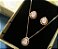 Conjunto Colar E Brinco Gota Pedra Rosê Zirconia F Ouro 18k - Imagem 3