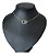 Colar Pedra Zirconia Círculo Duplo Aliança Folheado Ouro 18k - Imagem 3