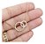 Colar Pedra Zirconia Círculo Duplo Aliança Folheado Ouro 18k - Imagem 2