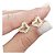 Brinco Zirconia Dourado Dama Daminha Folheado Ouro Borboleta - Imagem 1