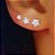 Brinco Pedra Zirconia Estrela 2 Furo Daminha Infantil 3 4 Mm - Imagem 2
