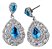 Brinco Noiva Pedra Zirconia Prata Gota Debutante Azul Claro - Imagem 1