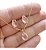Conjunto Colar E Brinco Gota Rosa Pedra Zirconia Folheado - Imagem 1