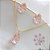 Conjunto Colar E Brinco Gota Rosa Pedra Zirconia Folheado - Imagem 2