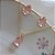 Conjunto Colar E Brinco Gota Rosa Pedra Zirconia Folheado - Imagem 5