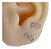 Brinco Infantil Infinito Pedra Zirconia Dourado Prata 2 Furo - Imagem 2