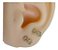 Brinco Infantil Infinito Pedra Zirconia Dourado Prata 2 Furo - Imagem 4