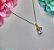 Colar Ponto De Luz C Flor Zirconia Dourado F. Ouro 18k - Imagem 3