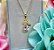 Colar Ponto De Luz C Flor Zirconia Dourado F. Ouro 18k - Imagem 2
