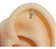 Brinco Pequeno Pedra Zirconia Dourado Infantil 2 Furo Raio - Imagem 3