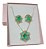 Conjunto Colar E Brinco Pedra Verde Zirconia Oval F Ouro 18k - Imagem 1