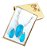Conjunto Colar E Brinco Zirconia Fusion Gota Azul Super Luxo - Imagem 7