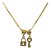Colar Pingente Chave Cadeado Pedra Zirconia Folheado Ouro - Imagem 2