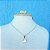 Conjunto Colar Brinco Gota Zirconia Verde Azul Preto F. Ouro - Imagem 8