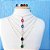 Conjunto Colar Brinco Gota Zirconia Verde Azul Preto F. Ouro - Imagem 2
