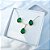 Conjunto Colar Brinco Gota Zirconia Verde Azul Preto F. Ouro - Imagem 13
