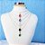 Conjunto Colar Brinco Gota Zirconia Verde Azul Preto F. Ouro - Imagem 6